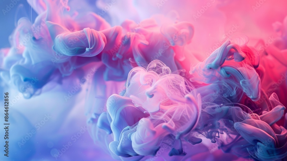 Fototapeta premium Abstract Pink and Blue Smoke Swirls