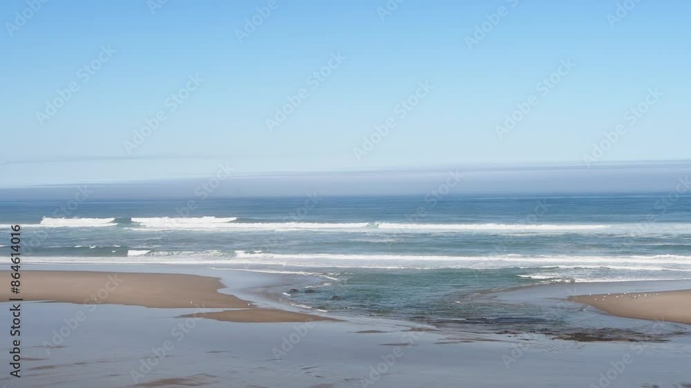 Beautiful pacific coast ocean seascape on a clear day Beautiful pacific coast ocean seascape on a clear day