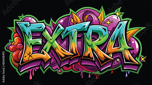 graffiti vrctor design, background, colorful
