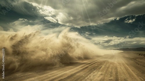 Vivid Dust and Sand Cloud: Capturing the Motion and Texture of a Desert Storm