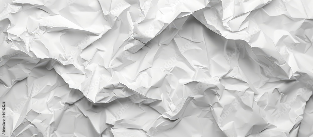 Wrinkled white paper creating an abstract backdrop. Wrinkled white paper creating an abstract backdrop.