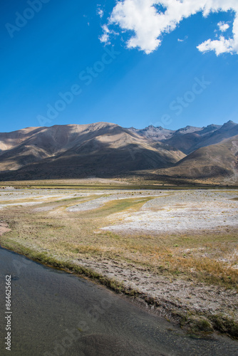 landscape with blue sky
