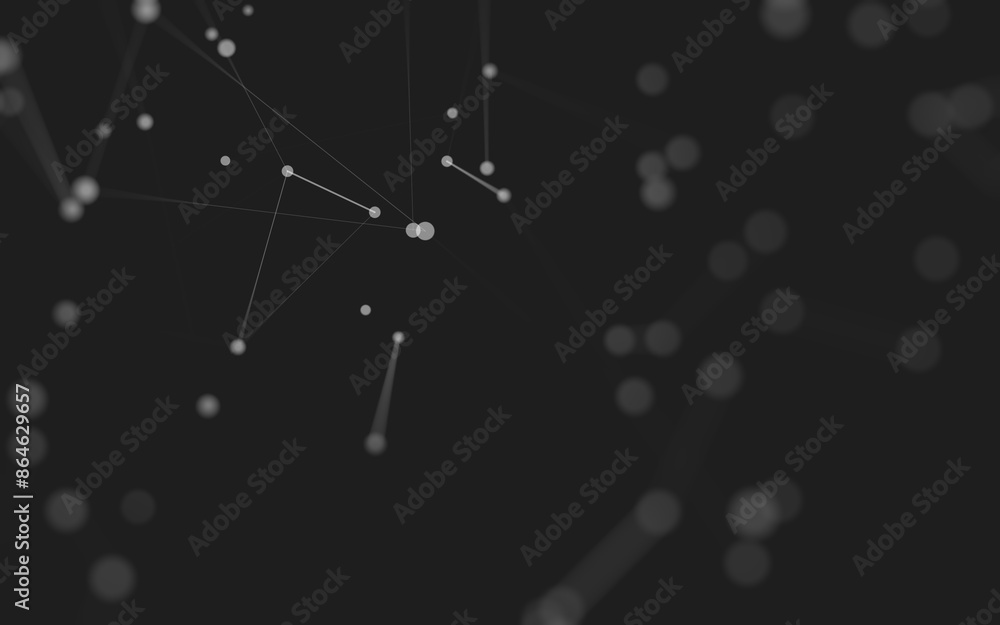Abstract background. Molecules technology with polygonal shapes, connecting dots and lines. Connection structure. Big data visualization. Abstract background. Molecules technology with polygonal shapes, connecting dots and lines. Connection structure. Big data visualization.
