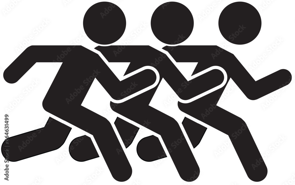 illustration of a running race icon illustration of a running race icon