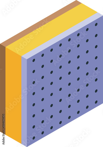 Soundproof panel, acoustic absorber panel reducing noise pollution, absorbing sound waves, soundproofing building materials