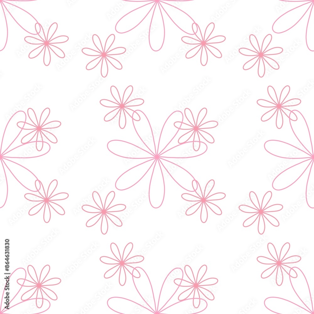 seamless pattern with pink flowers seamless pattern with pink flowers
