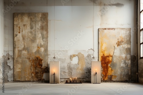 Gilded Abandonment: Concrete Canvases in Rustic Splendor