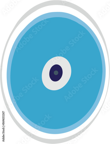evil eye vector - symbol of protection - blue turkish