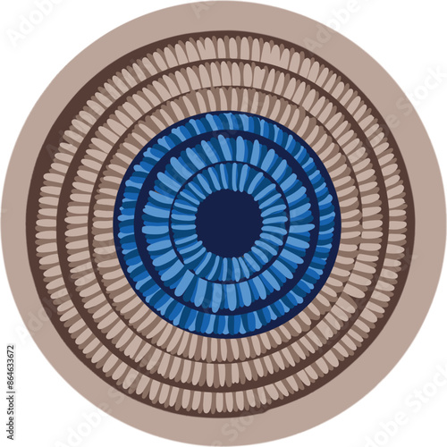 evil eye vector - symbol of protection - blue turkish