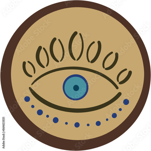 evil eye vector - symbol of protection - blue turkish
