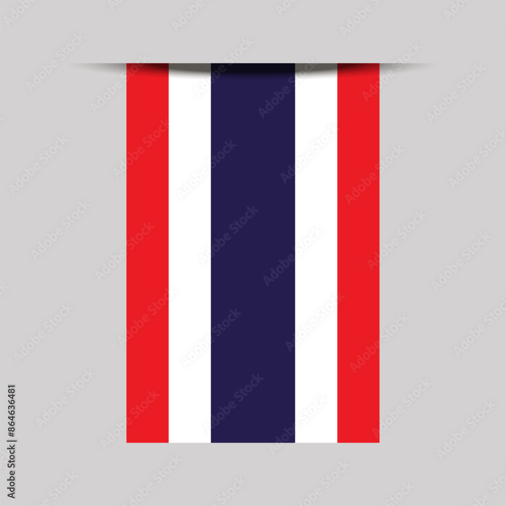 Fototapeta premium Thailand Banner Flag Vector Illustration