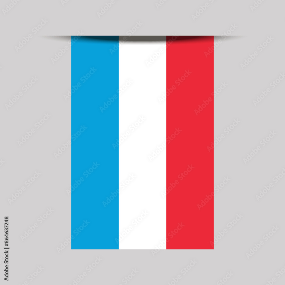 Luxembourg Banner Flag Vector Illustration Luxembourg Banner Flag Vector Illustration