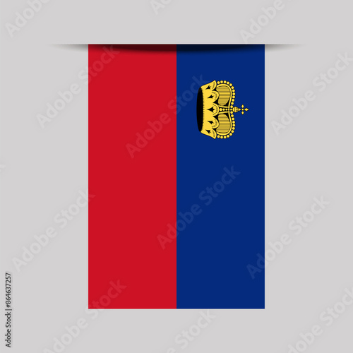 Liechtenstein Banner Flag Vector Illustration