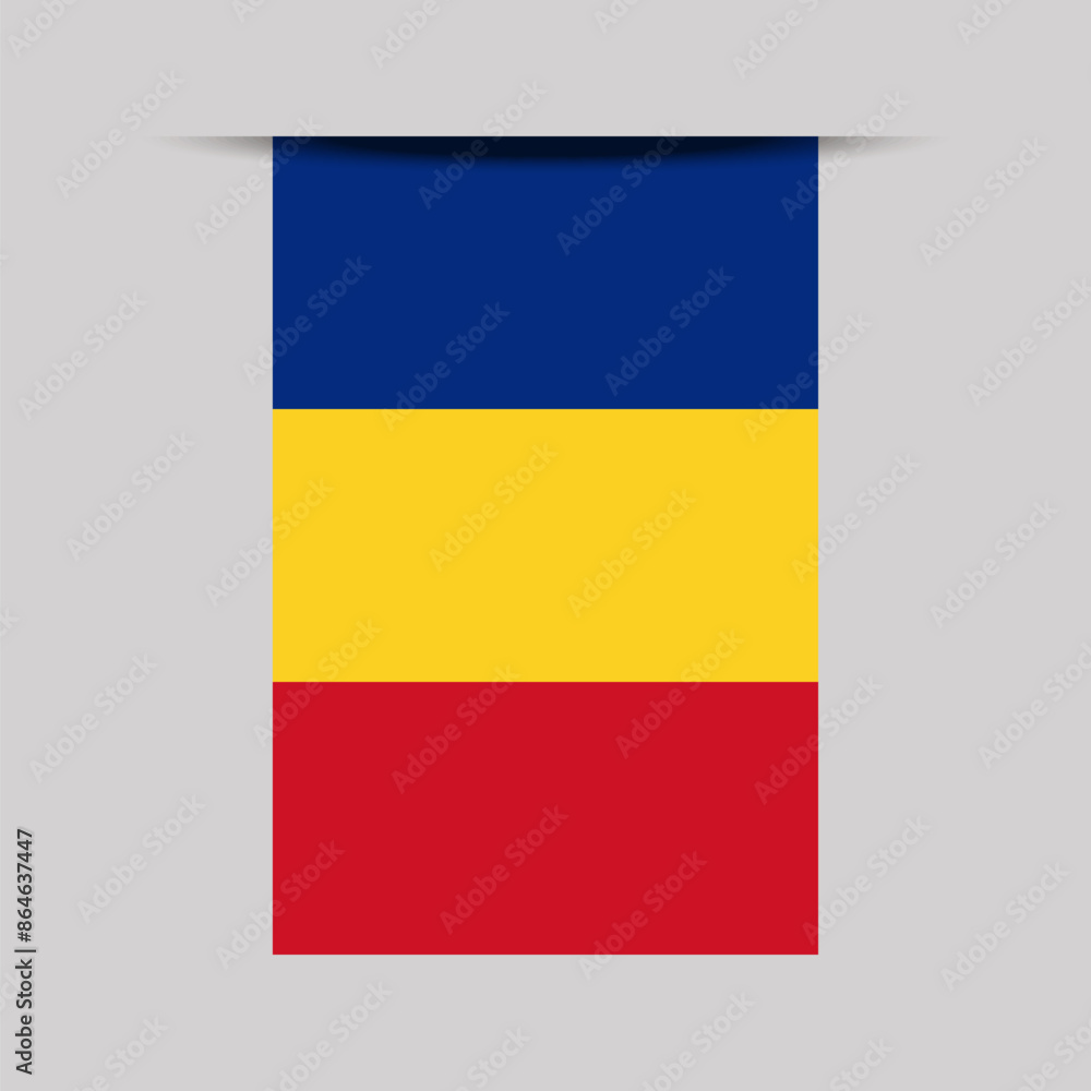 Romania Banner Flag Vector Illustration Romania Banner Flag Vector Illustration