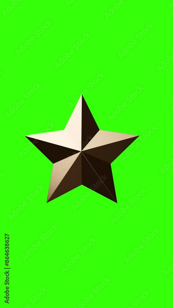 Abstract 3d object. Star animation on green screen. Abstract 3d object. Star animation on green screen.