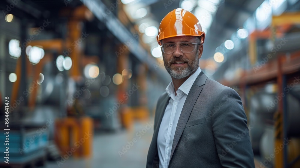 Politician Visiting Construction Site in Hard Hat. Politician Visiting Construction Site in Hard Hat.