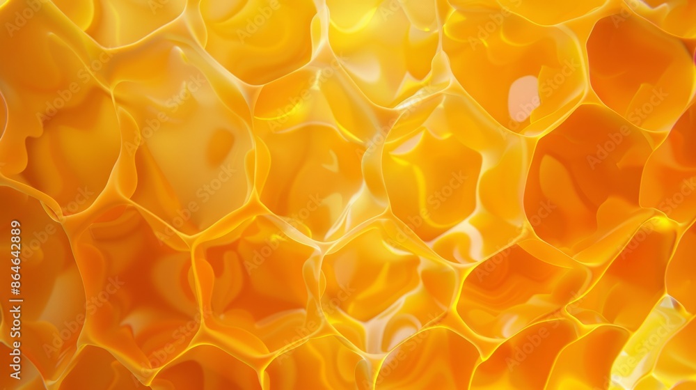 A close-up macro shot showcasing the detailed texture of a honeycomb, highlighting its golden color and intricate pattern, background A close-up macro shot showcasing the detailed texture of a honeycomb, highlighting its golden color and intricate pattern, background