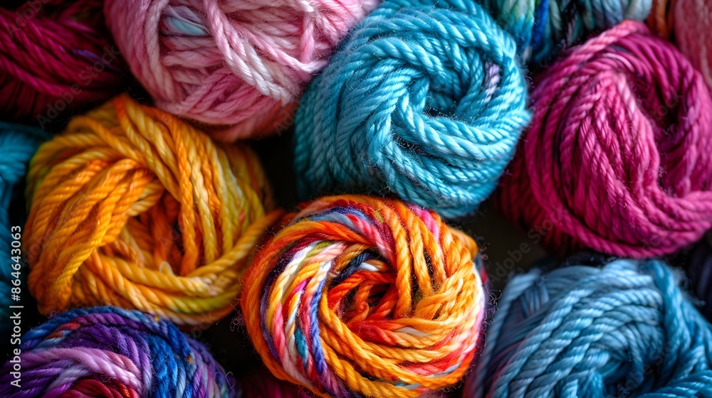 Close up Photo of a Pile of Colorful Knitting Yarn Bundles Close up Photo of a Pile of Colorful Knitting Yarn Bundles