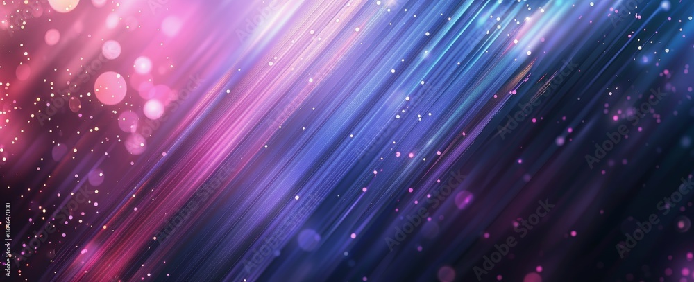 Naklejka premium Abstract Purple And Pink Diagonal Lines With White Glowing Circles