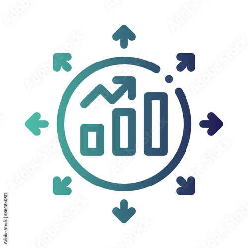 expansion gradient icon
