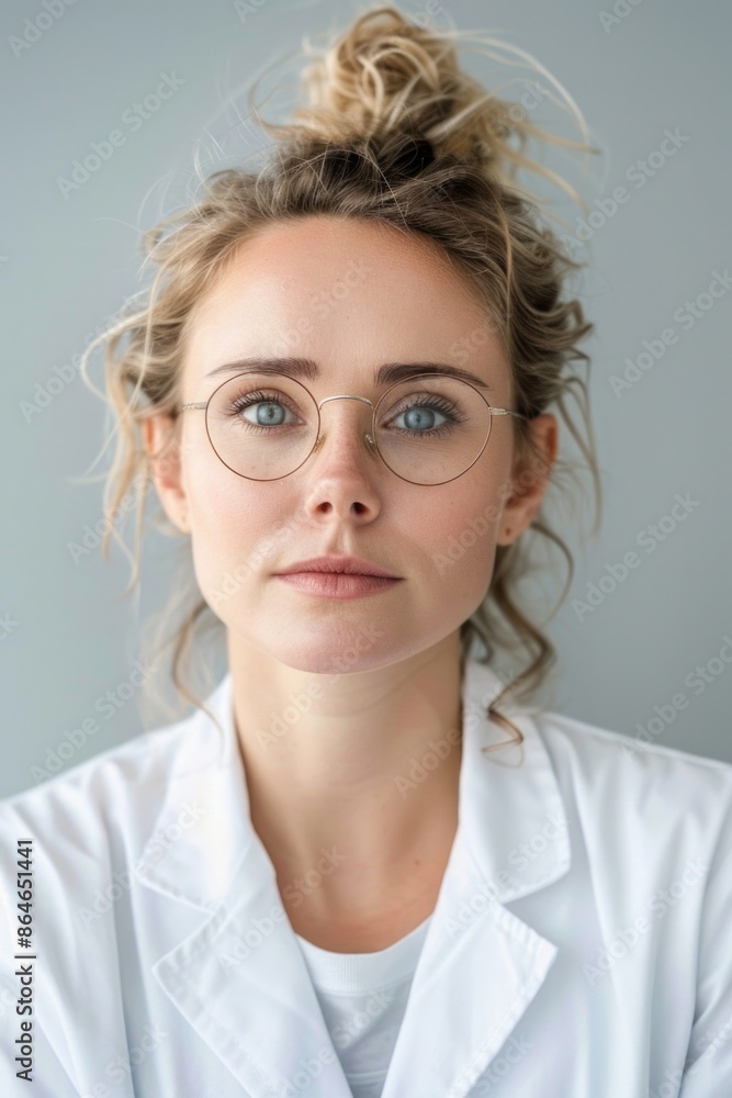 Scientist at work, possibly conducting an experiment or reviewing data Scientist at work, possibly conducting an experiment or reviewing data