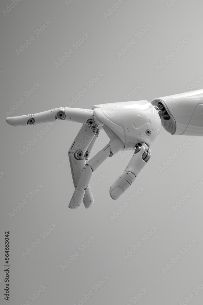 A close-up view of a human hand making contact with a robot's finger, highlighting the connection between humans and technology A close-up view of a human hand making contact with a robot's finger, highlighting the connection between humans and technology