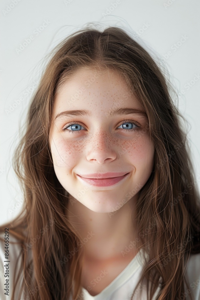Portrait of a woman with freckles, great for beauty or lifestyle shots Portrait of a woman with freckles, great for beauty or lifestyle shots