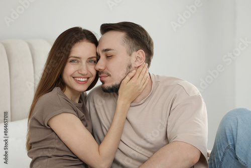 Lovely couple enjoying each other at home
