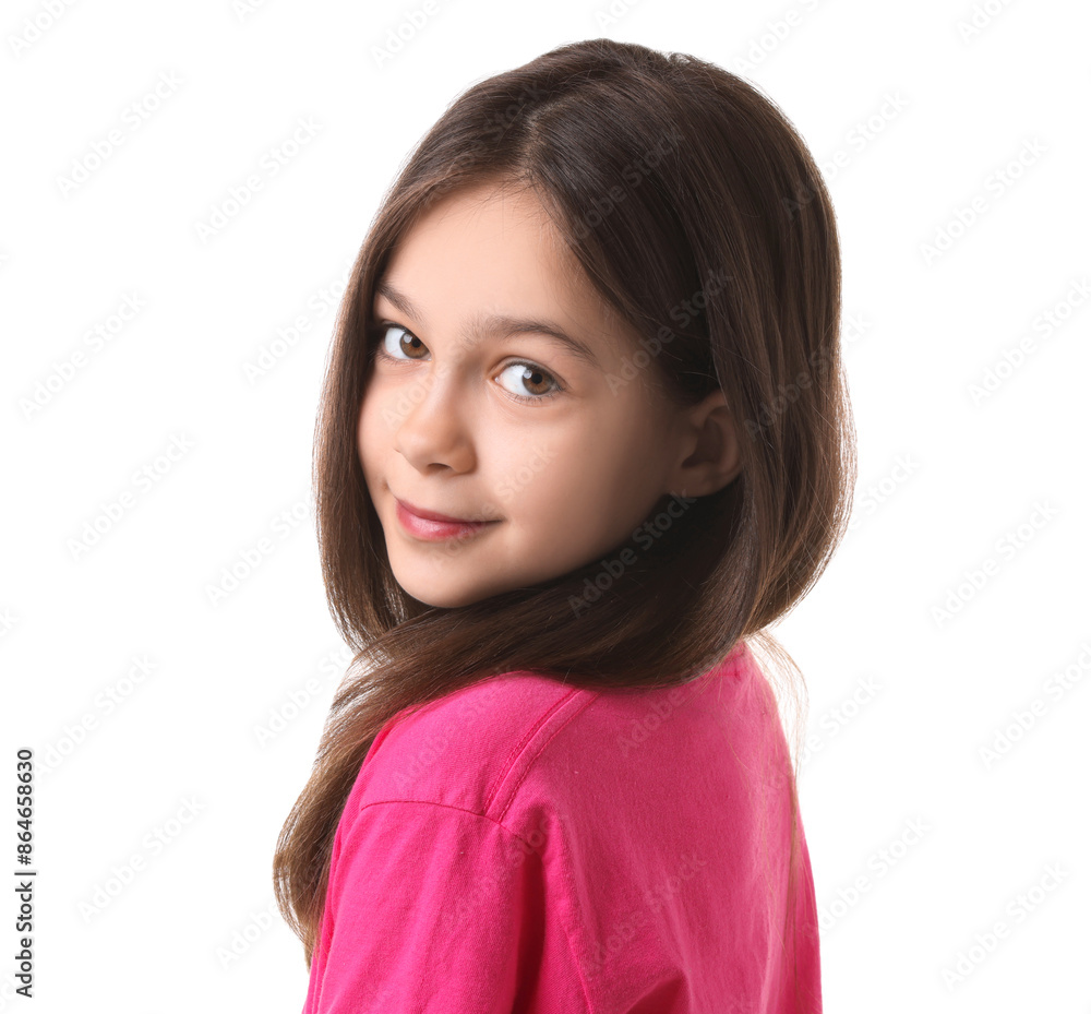 Portrait of beautiful girl isolated on white Portrait of beautiful girl isolated on white