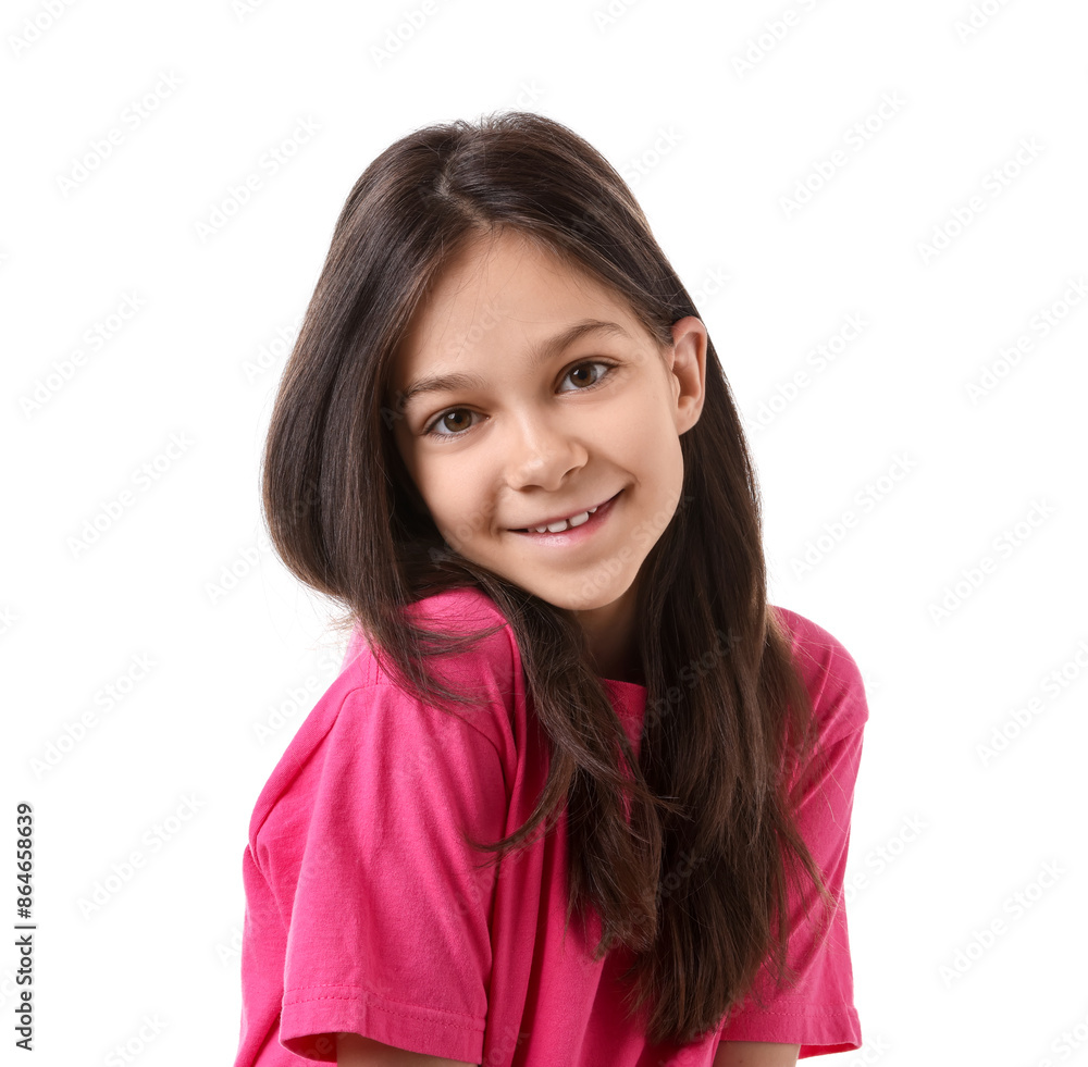 Portrait of beautiful girl isolated on white Portrait of beautiful girl isolated on white