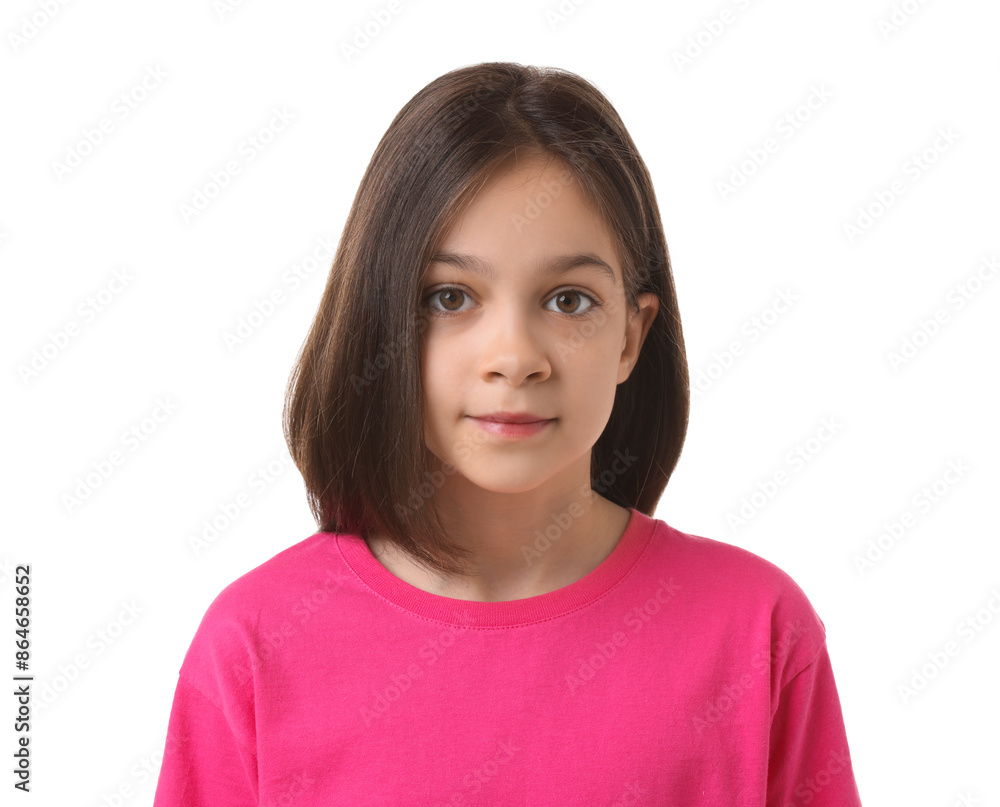 Portrait of beautiful girl isolated on white Portrait of beautiful girl isolated on white