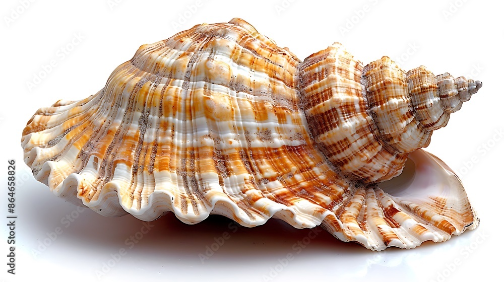 Single Sea Shell Cut-Out on Clear Background Single Sea Shell Cut-Out on Clear Background