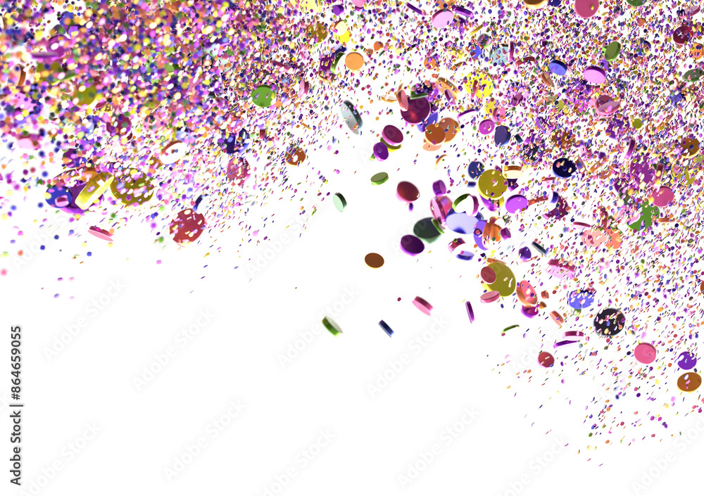 Sky confetti flying in the sky during Pride parade Sky confetti flying in the sky during Pride parade