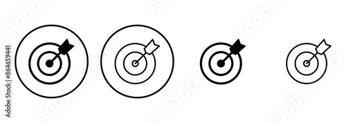 Target icon set. goal icon vector. target marketing icon vector