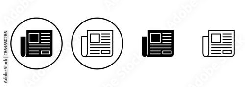 Newspaper icon set. news paper vector sign