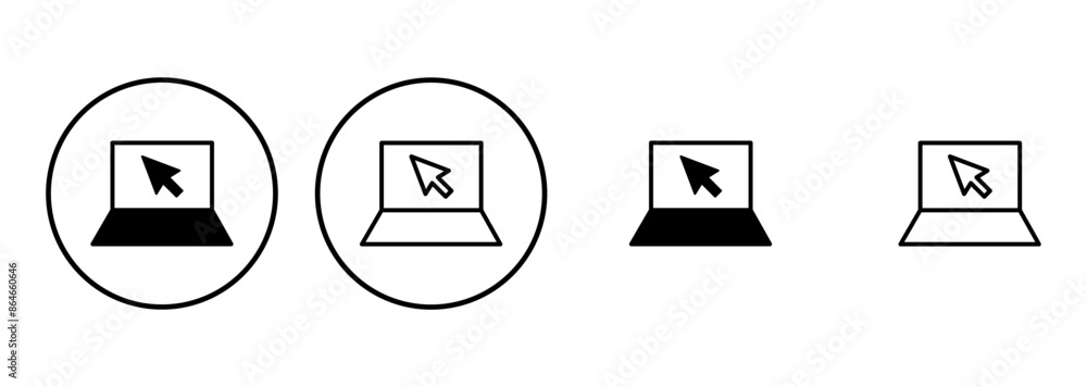Laptop icon set. computer icon vector Laptop icon set. computer icon vector