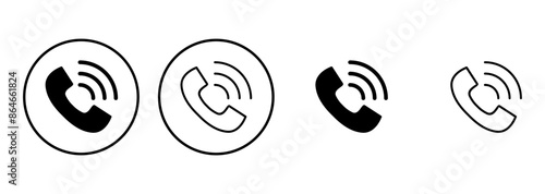 Call icon set. telephone icon vector. phone icon vector. contact us