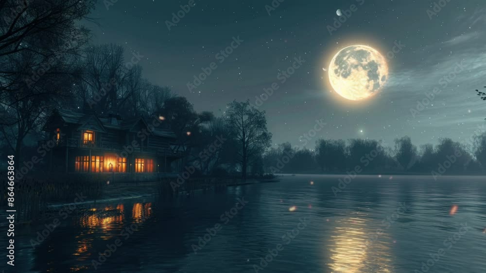 night view on the lake night view on the lake