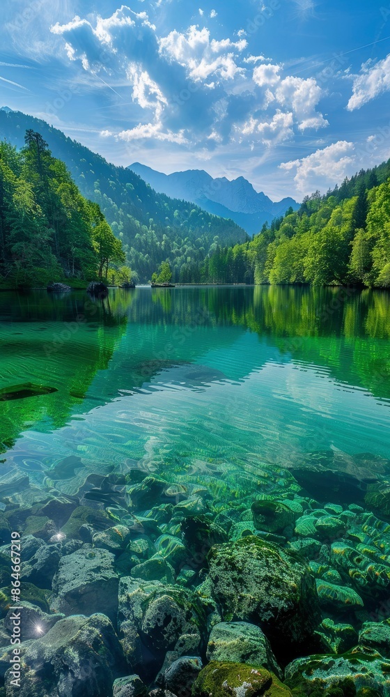 Lake, Slovenia, 4k wallpaper - generative ai Lake, Slovenia, 4k wallpaper - generative ai
