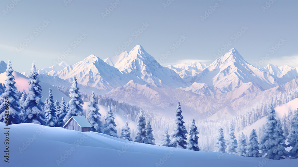 snow covered mountains in winter snow covered mountains in winter