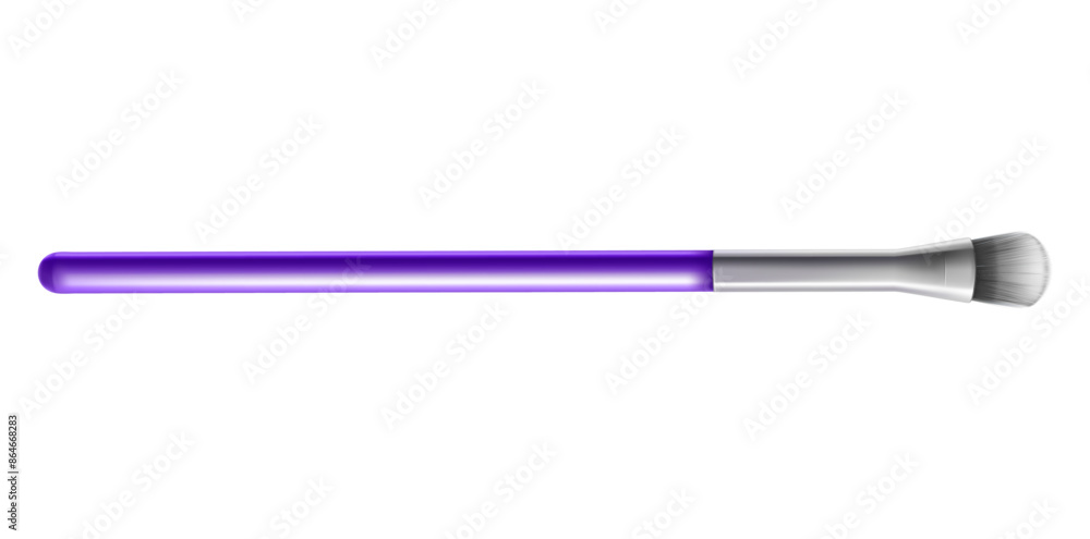 Fototapeta premium Realistic Horizontal Makeup Brush Vector Illustration. 