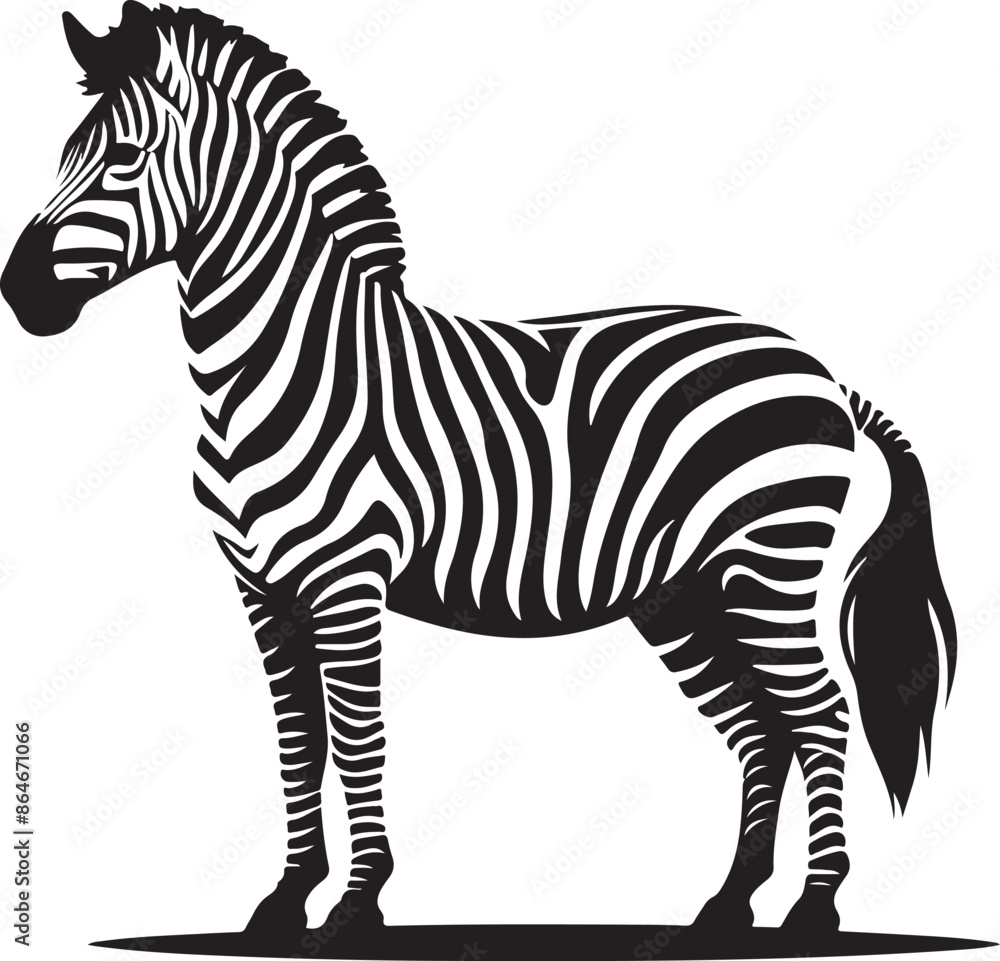 Obraz premium Zebra Silhouette vector illustration
