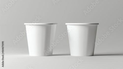 Wallpaper Mural 2 white blank cups mockup Torontodigital.ca