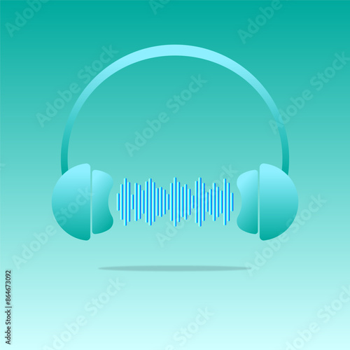 modern headphones Idea for online music radio
