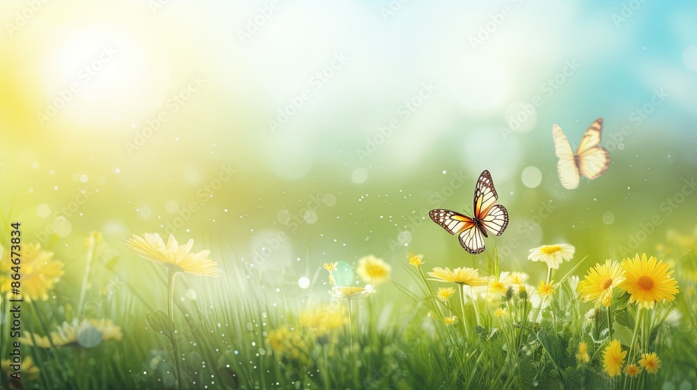Beautiful spring meadow background Beautiful spring meadow background