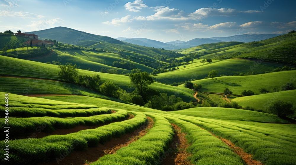 Obraz premium rice terraces in island