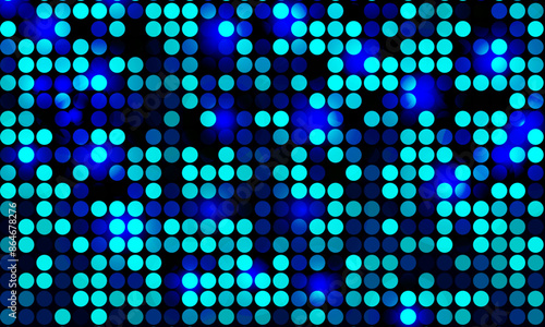 Abstract blue LED panel lights background. Beautiful sparks shine special light. Radiant lights grid.