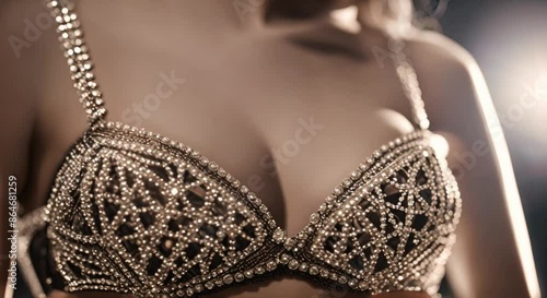 black and white bra