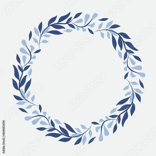 floral wreath frame Vector fully editable