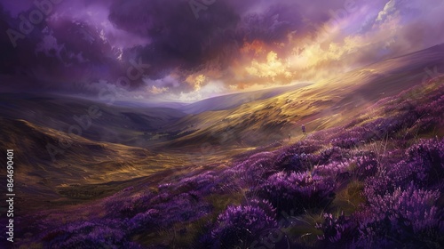 A purple mountain field UHD wallpaper © basit